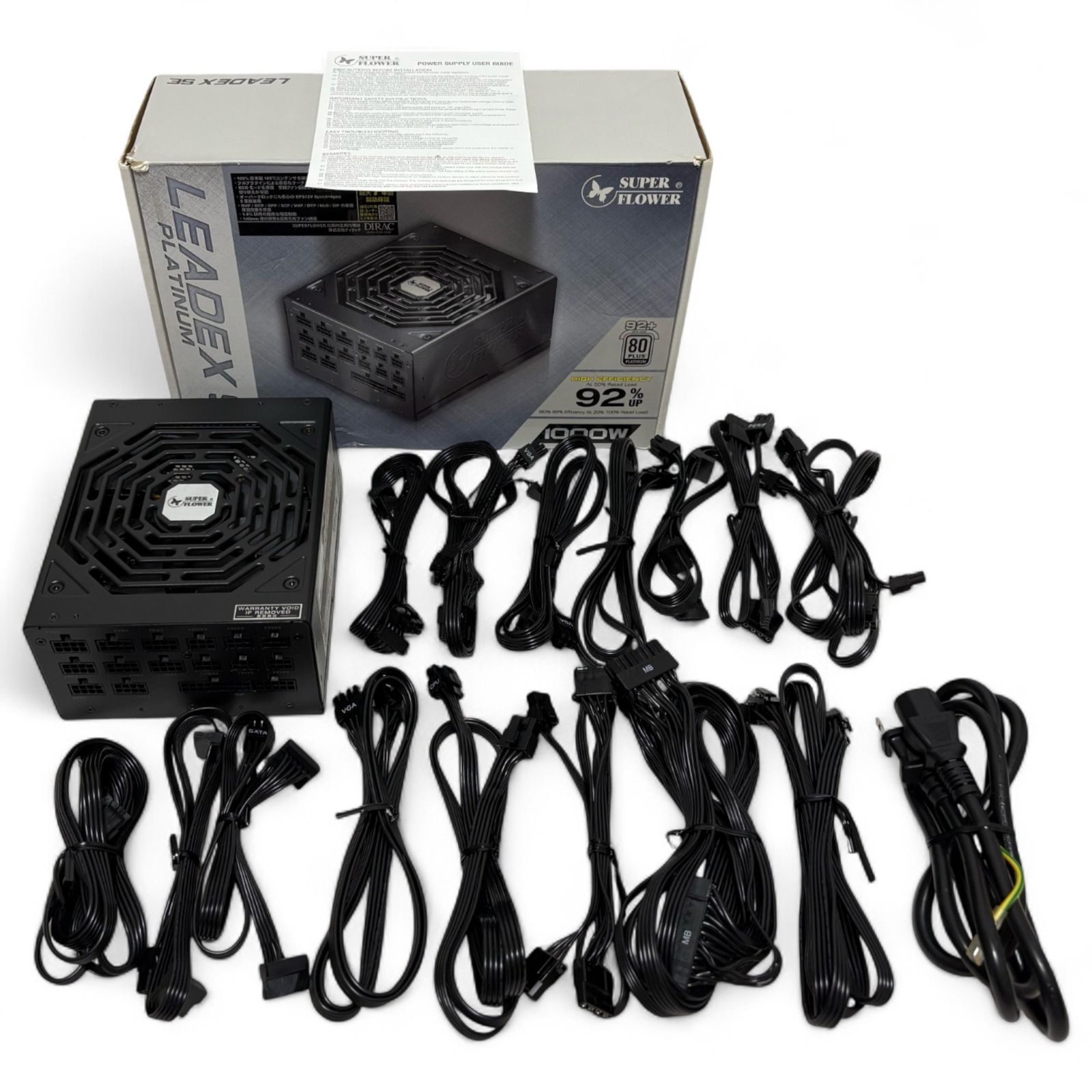 ◆ スーパーフラワー SUPERFLOWER 電源ユニット LEADEX PLATINUM SE BLACK 80PLUS PLATINUM認証ハイエンド1000W電源 1700-2543