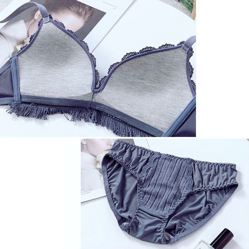 送料無料 韓国ランジェリー 上下セット 大人可愛い ブラジャーショーツ