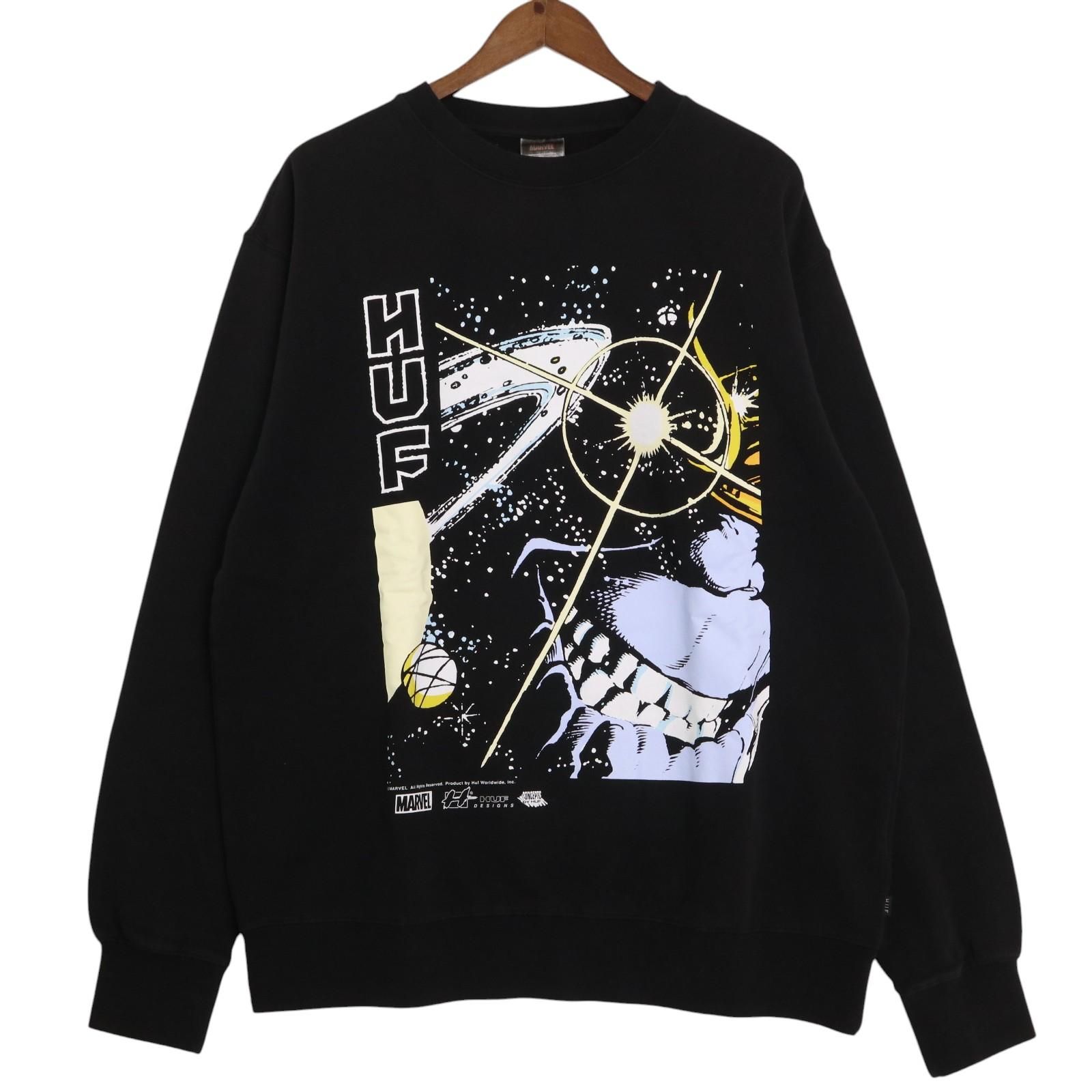 HUF×MARVEL/ハフ×マーベル THANOS EYE WASHED CREWNECK クルー HUF×MARVEL/ハフ×マーベル THANOS EYE WASHED CREWNECK クルー