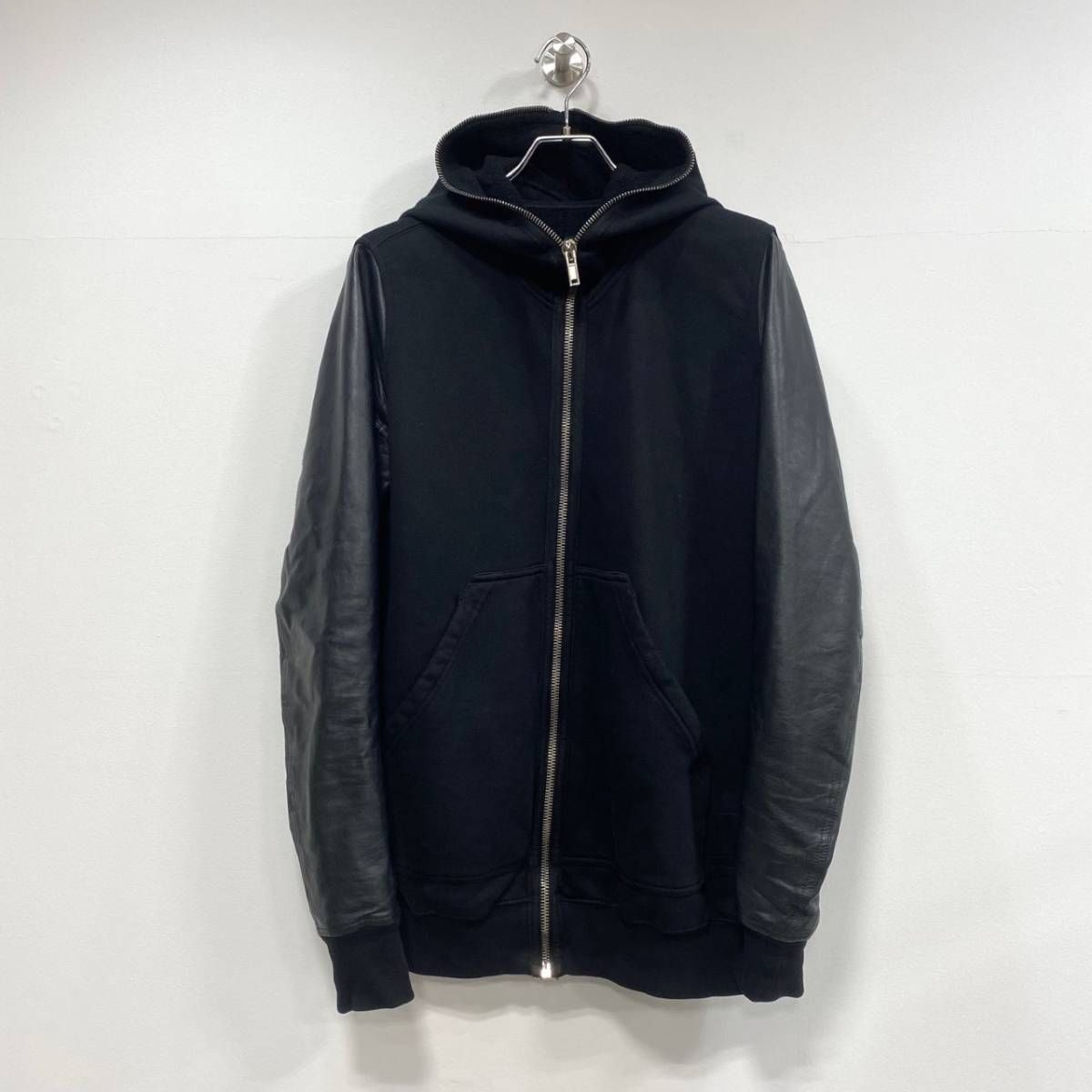 Rick Owens DRKSHDW レザースリーブ ジップフーディー - メルカリ