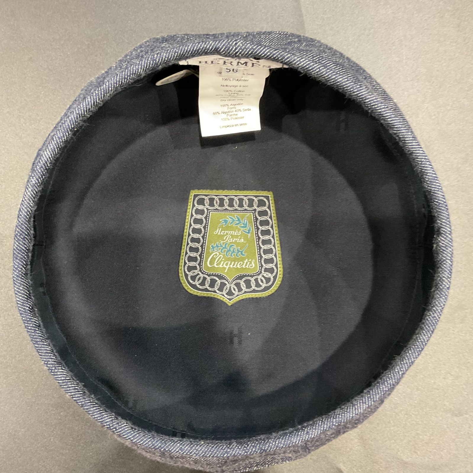 HERMES HERMES エルメス サントノーレ デニム ベレー帽 56 帽子 その他小物 D25070421