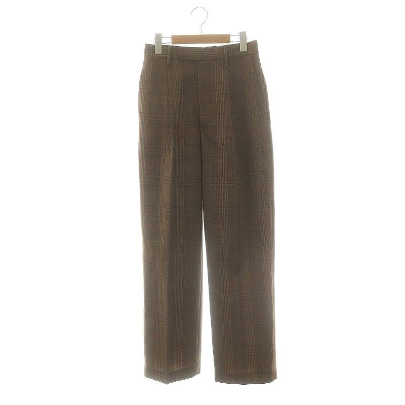 ○最終価格美品○AURALEEチェックウールパンツ オーラリー AURALEE 24AW BLUEFACED WOOL CHECK SLACKS チェックパンツ