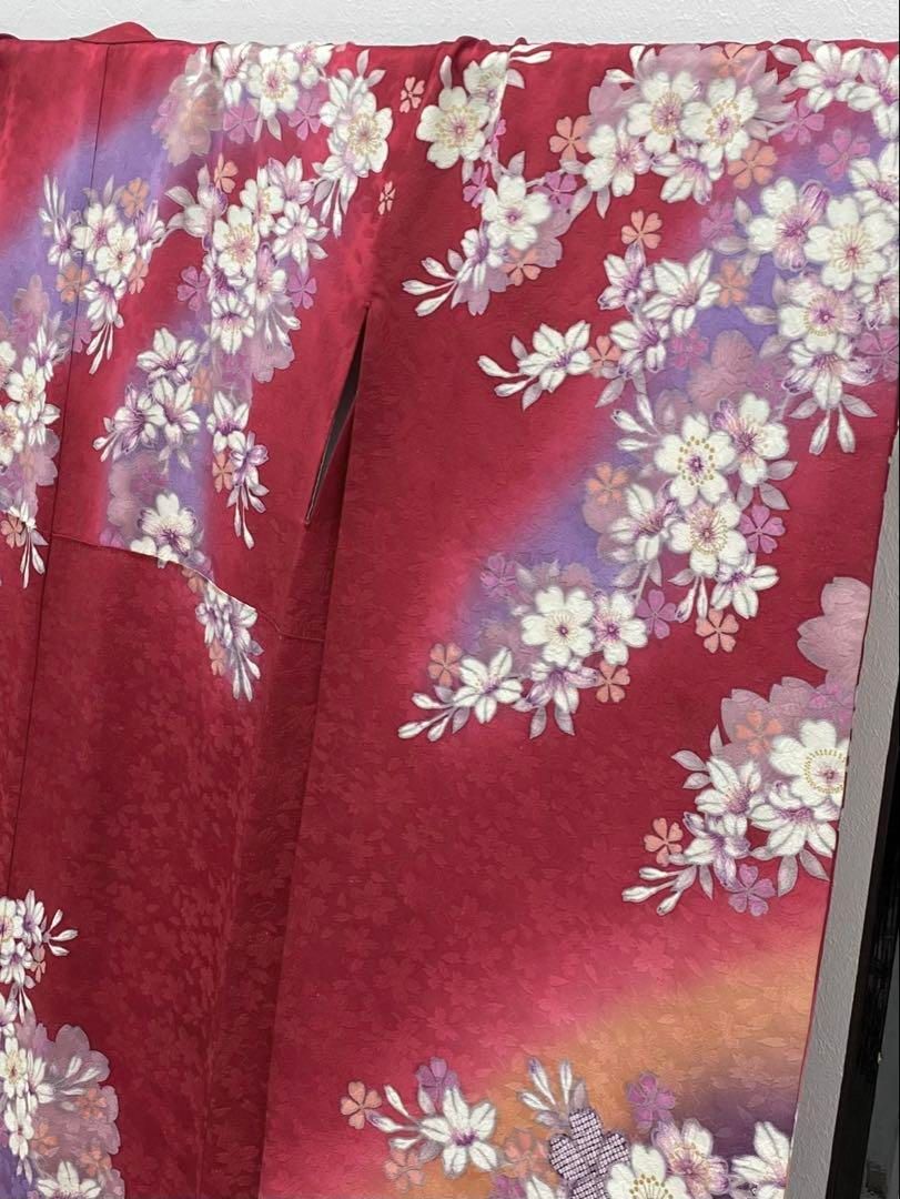 振袖 豪華 銀通し 刺繍 金駒 金彩 紋意匠 桜尽くし 身丈173cm MO2590