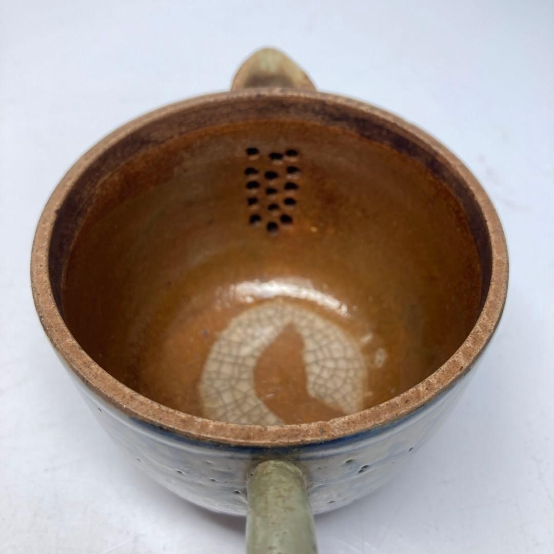 江戸時代 唐草模様急須 木箱付 横幅12.5㎝ 東Y6-0319①タウチ