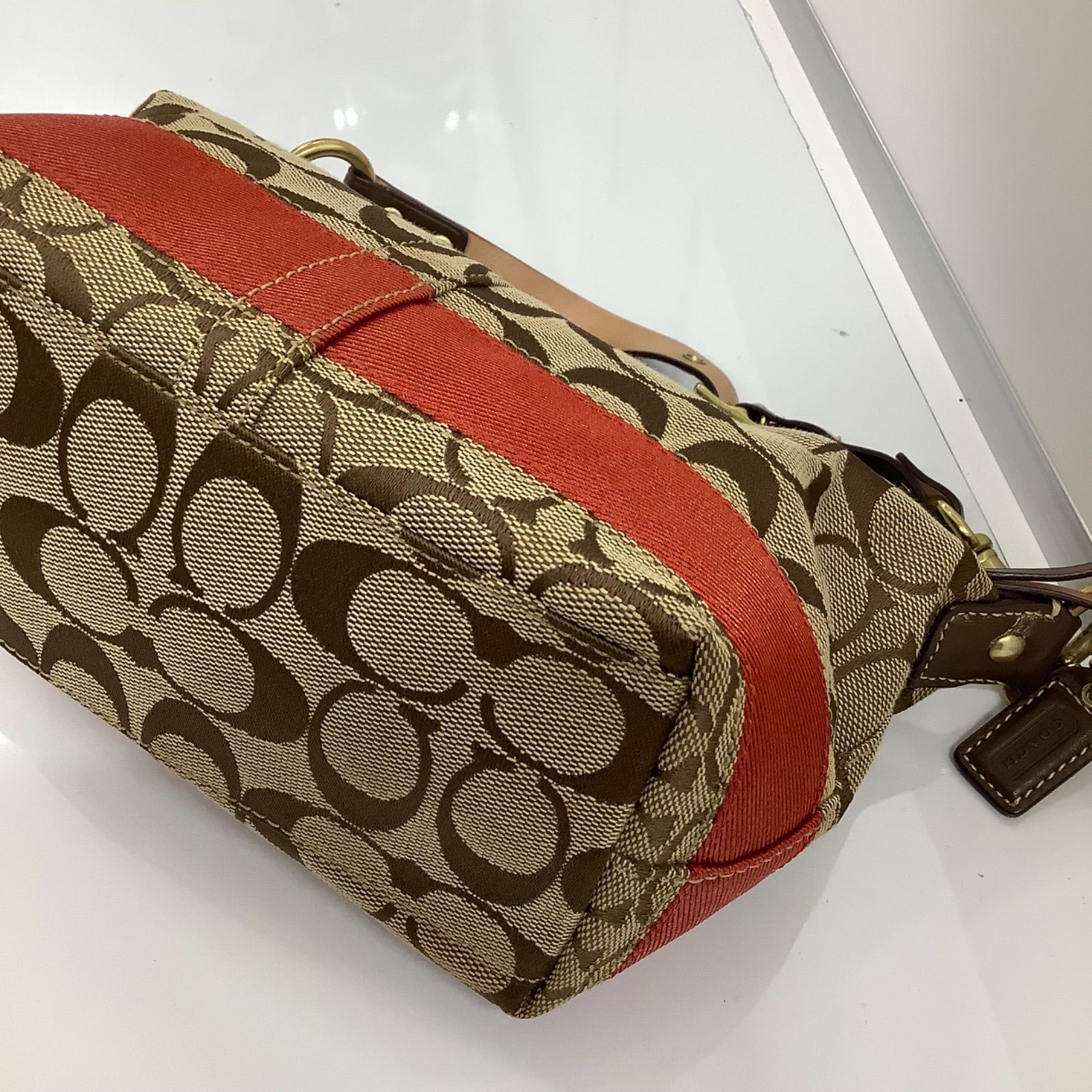 美品 COACH アクセサリー ポーチ ハンドバッグ シグネチャー ブラウン 楽天市場】COACH コーチ バッグ アクセサリーポーチ