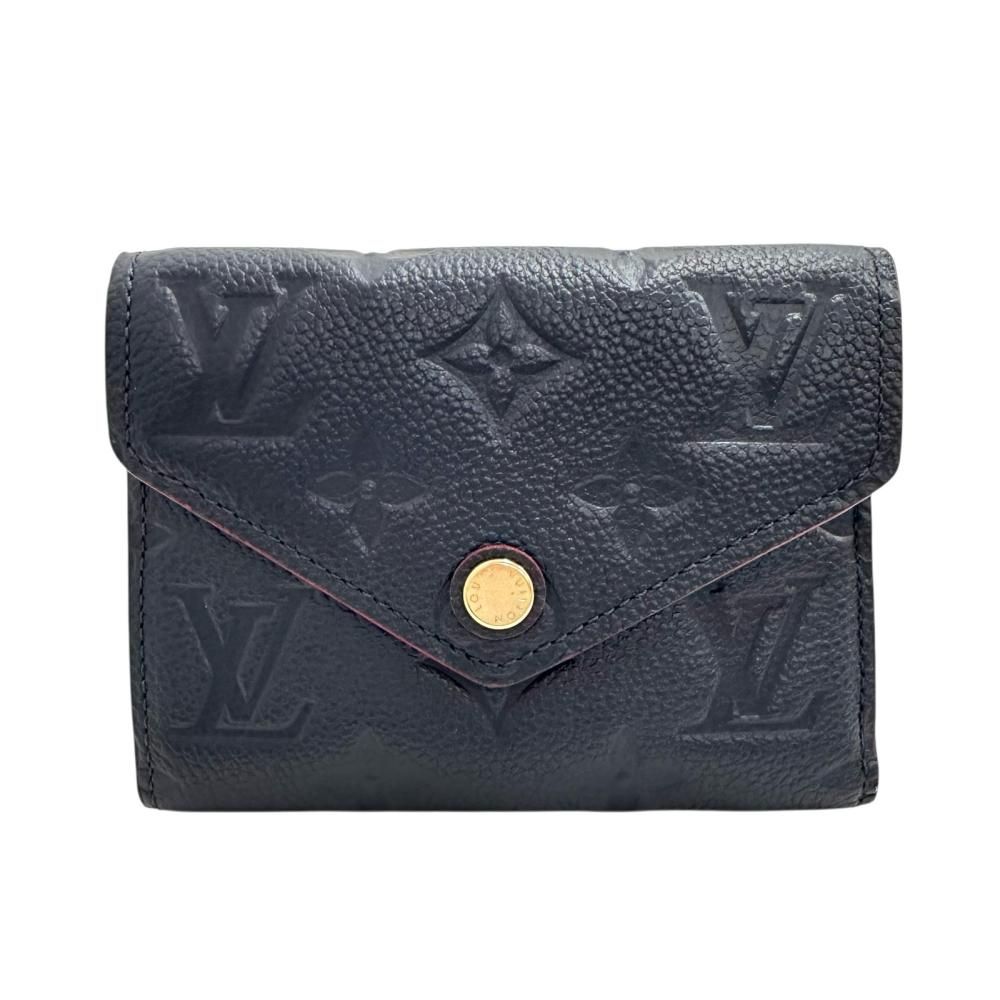 LOUIS VUITTON|ルイ ヴィトン ポルトフォイユ ヴィクトリーヌ モノグラムアンプラント M64577 三つ折り財布 レザー マリーヌルージュ レディース 真子質店 BL