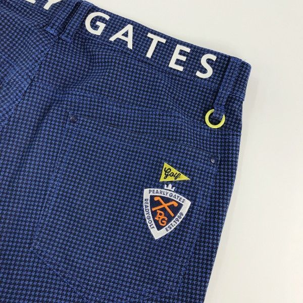 PEARLY GATES パーリーゲイツ ストレッチパンツ 千鳥柄 ブルー系 5