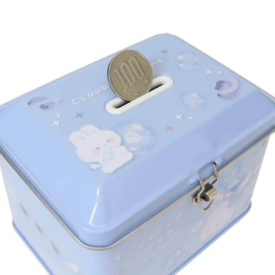 貯金箱 カギ付き缶バンク クラウドポップタイム クーリア