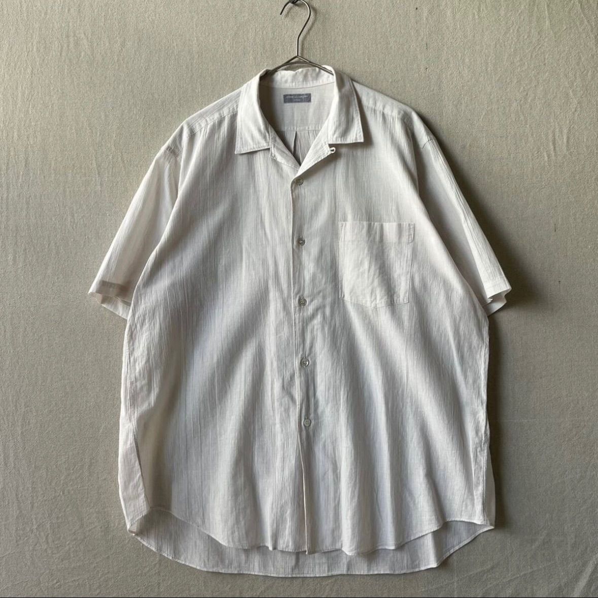 80s COMME des GARCONS HOMME オープンカラー シャツ / オーバーサイズ 