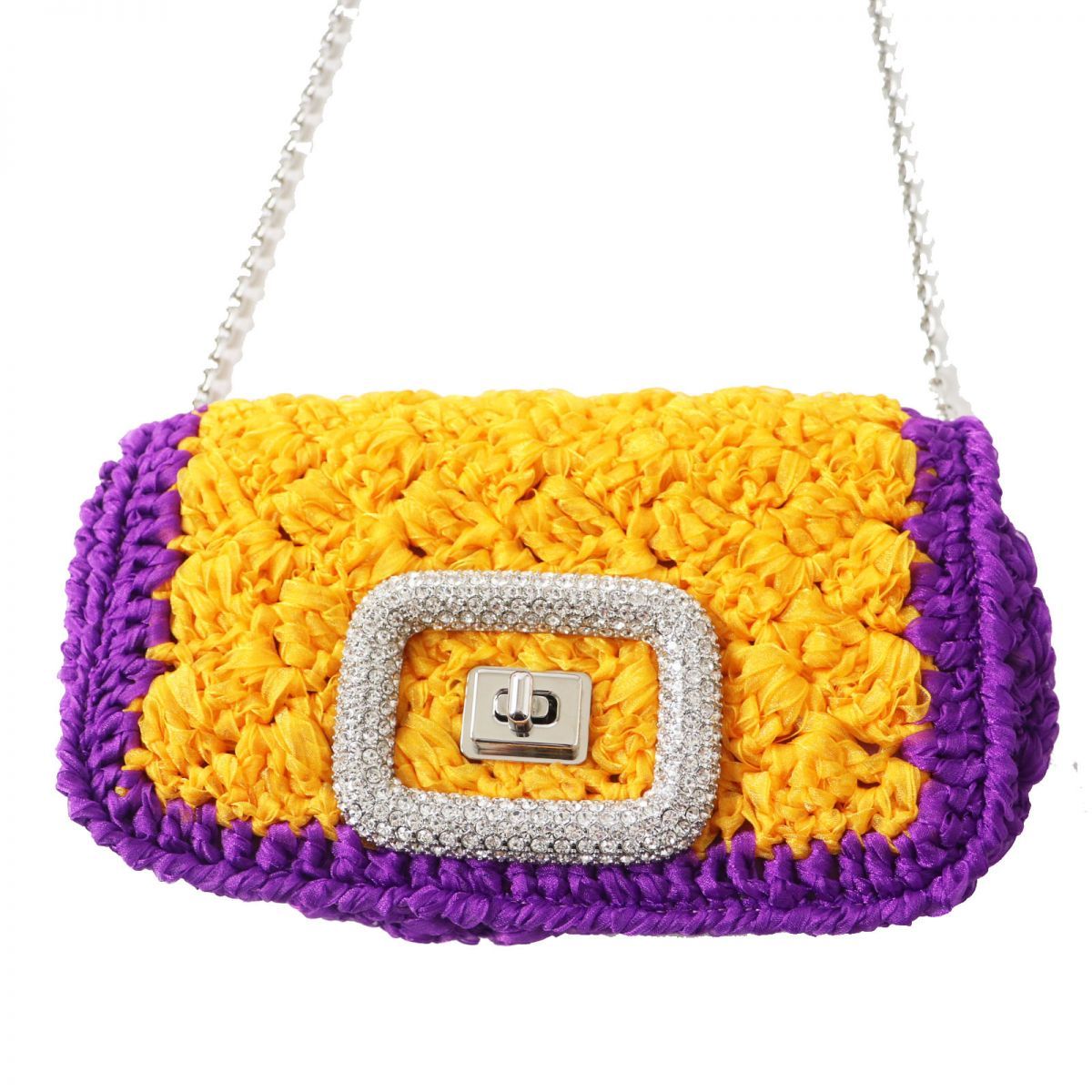 Roger Vivier●Viv' Choc クリスタルバックル付ショルダーバッグ 未使用品◎Roger Vivier ロジェヴィヴィエ ヴィヴショック ミニ