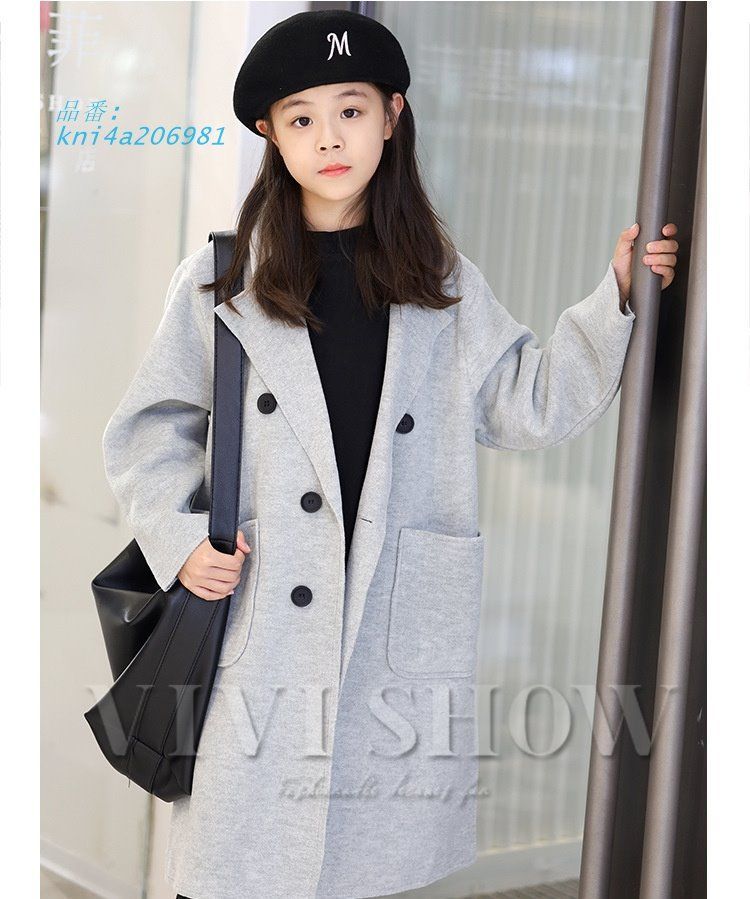 秋物ウールコート ミディアムコート