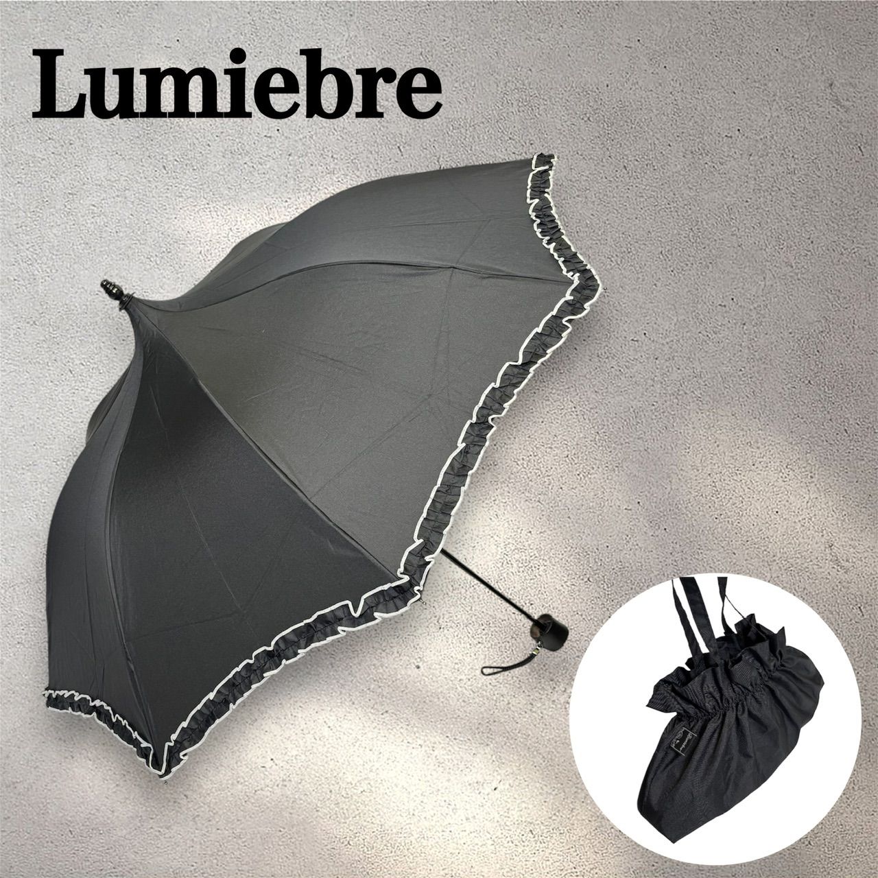 Lumiebre ルミエーブル パコダ フリル 晴雨兼用 UVカット 日傘 Lumiebre ルミエーブル パコダ フリル 晴雨兼用 UVカット 日傘