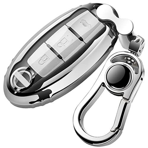 シルバー [MRD] 日産スマートキーケース 互換品 (シルバー)