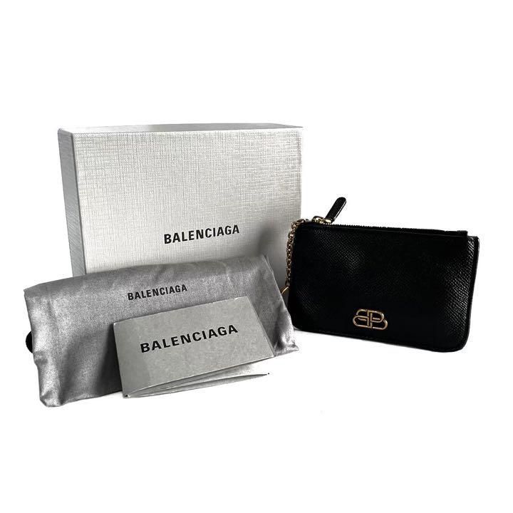 カラー黒BALENCIAGA　バレンシアガ　コインケース　小銭入れ　BBロゴメタル