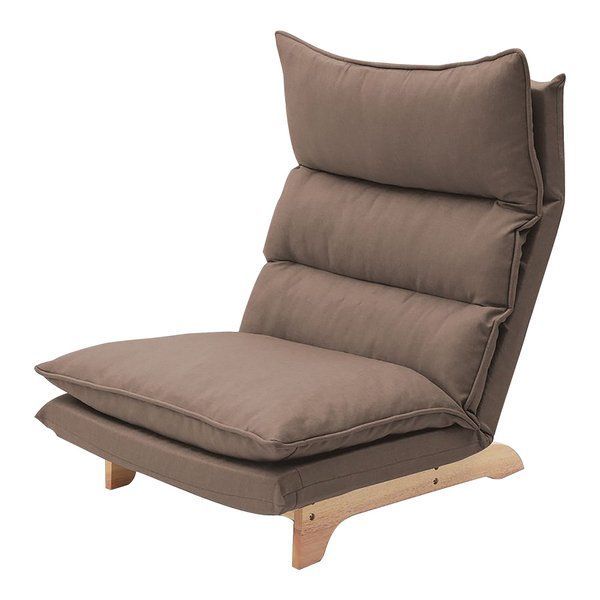 脚付きリクライニングローソファ オットマンセット ダリアンブラウン 代引不可