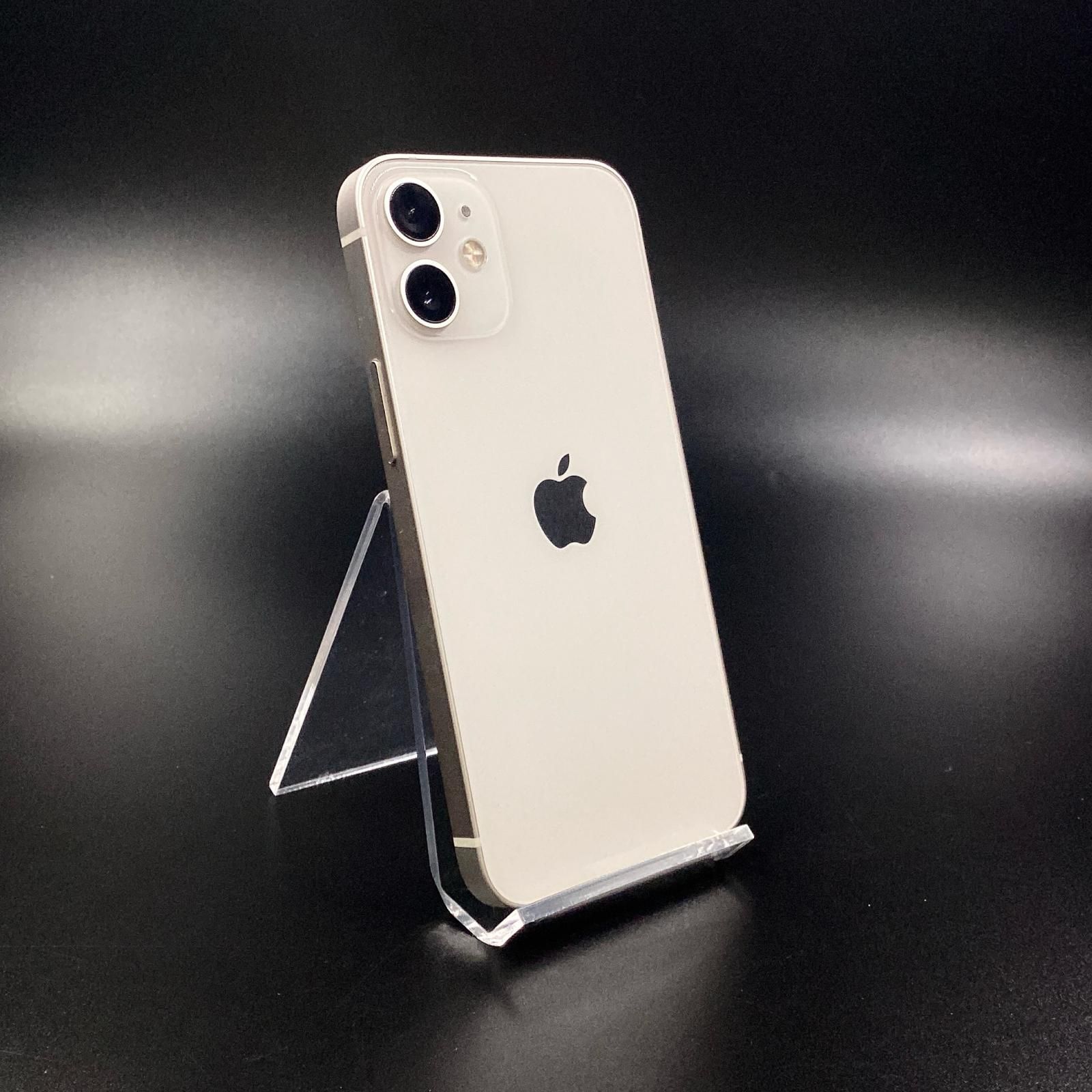 【全額返金保証】【最速発送】Apple iPhone 12 mini 64GB ホワイト au 白ロム 86% 動作確認済
