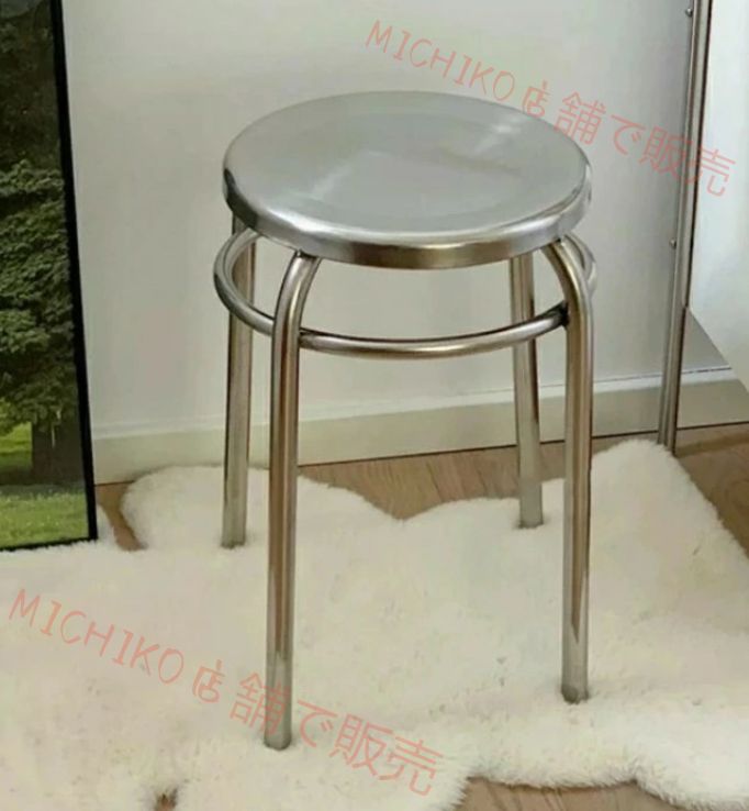 ラウンドスツール ステンレススツール スツール 椅子 直径29cm ステンレス イス シルバー スタイリッシュ 積み重ね 韓国インテリア スタッキング 丸形 頑丈 北欧 園芸 コンパクト収納 スタック 会議 店舗 玄関 来客 MARWIL-DEMENAGEMENTS_CH