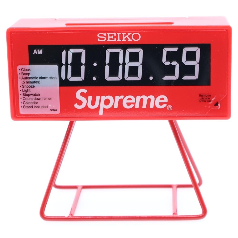 SEIKO セイコー 21SS ×SUPREME Marathon Clock シュプリーム マラソン クロック アラーム 目覚まし 置き時計 レッド