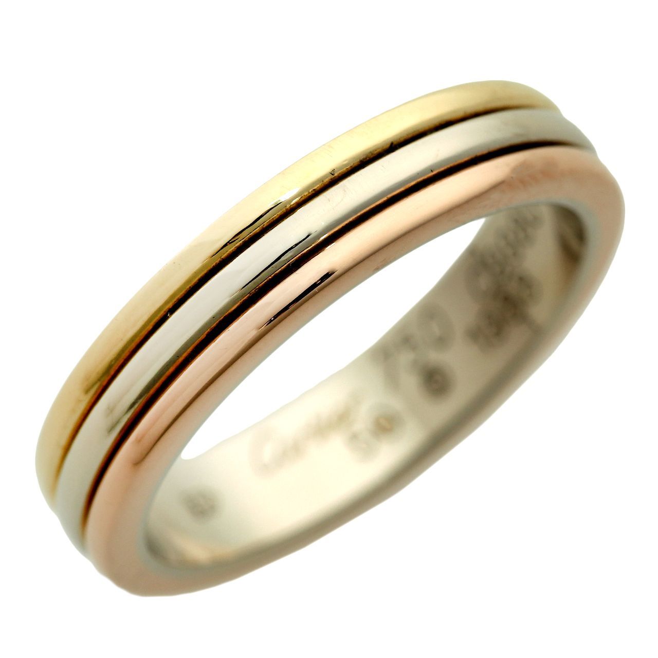 新品仕上げ Cartier カルティエ 750 K18 YG WG PG スリーカラー