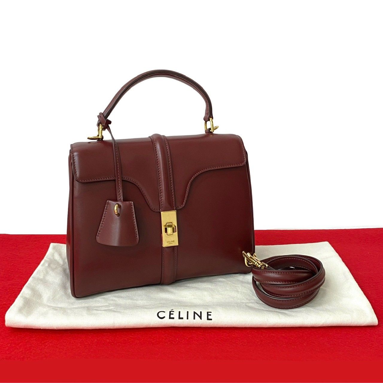 セリーヌ　ハンドバッグ CELINE ハンドバッグ レディース カーキ レザー セリーヌ h-g746