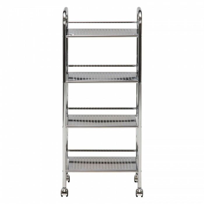 不二貿易 キッチンワゴン 幅68×奥行40×高さ70cm シルバー キッチン