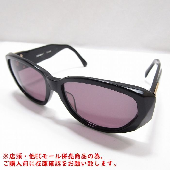 SAINT LAURENT サングラス 革ケース付き ブラック パープル系レンズ 併売商品※◇中古◇YVES SAINT LAURENT【イヴサンローラン