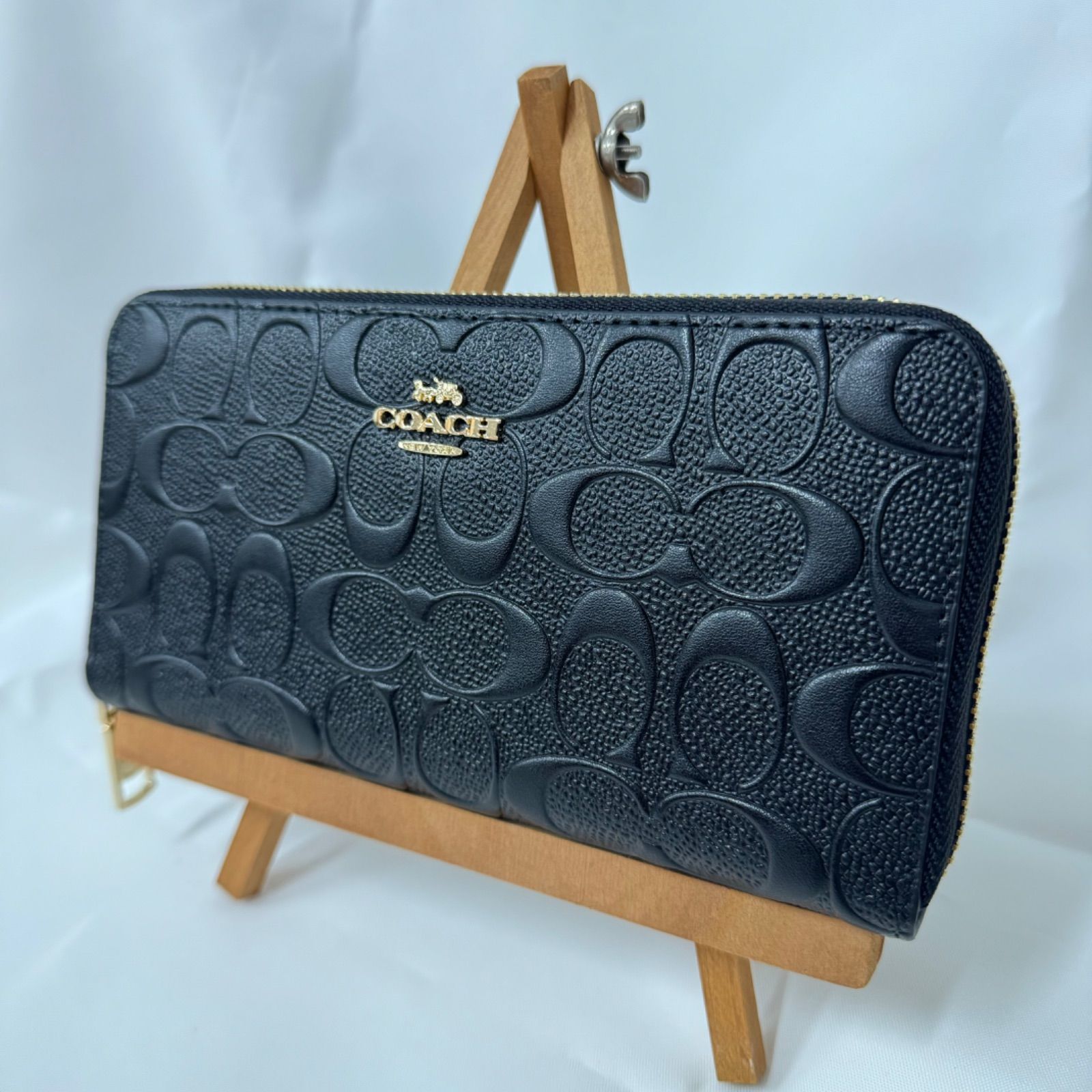 ☆新品☆ COACH 財布 コーチ 長財布 ブラック 黒色 シグネチャー