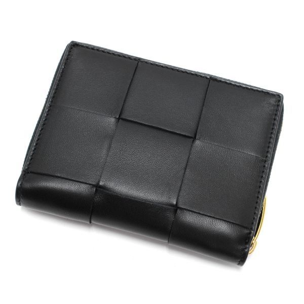 美品✨RFID内蔵 ボッテガ ラウンドファスナー イントレチャート 財布 黒 BOTTEGA VENETA ボッテガ・ヴェネタ イントレチャート ラウンド