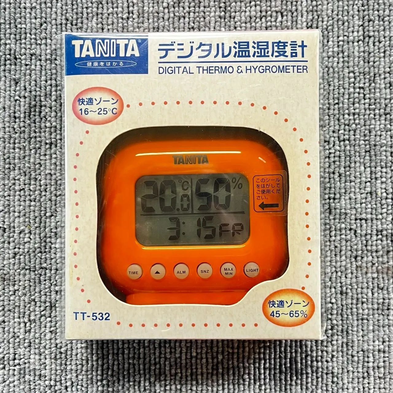 タニタ TANITA デジタル温湿度計 オレンジ TT-532-OR