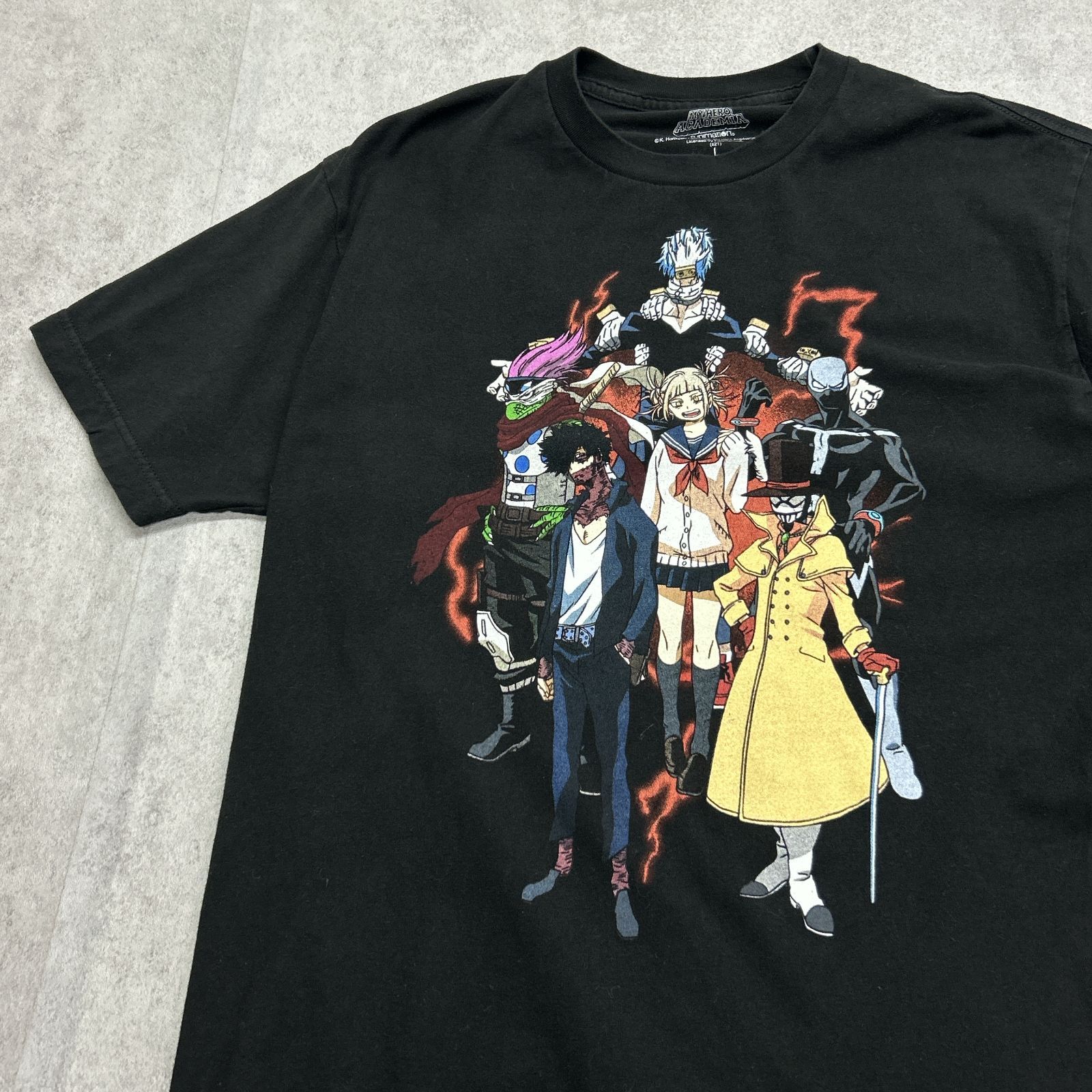 僕のヒーローアカデミア My Hero Academia ヴィラン連合 人気メンバー集合 トップス 半袖Tシャツ プリントTシャツ 古着 ブラック 黒  L - メルカリ