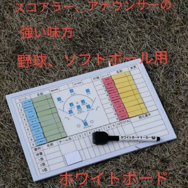 さるびあ樣専用　新新スコア、アナウンスの強い味方　マグネット付き記名あり追加あり スコア アナウンスの強い味方 メンバーボード マグネット付き