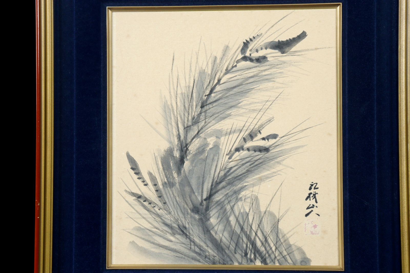 紅山幸水　「柿」　肉筆　日本画　額装 真作】【WISH】坂元雪埜「紅富士」日本画 SM 共シール 富嶽 〇師