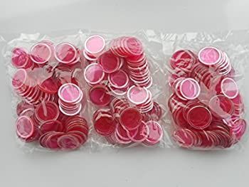 300メタリックピンク縁取りBingo Chips