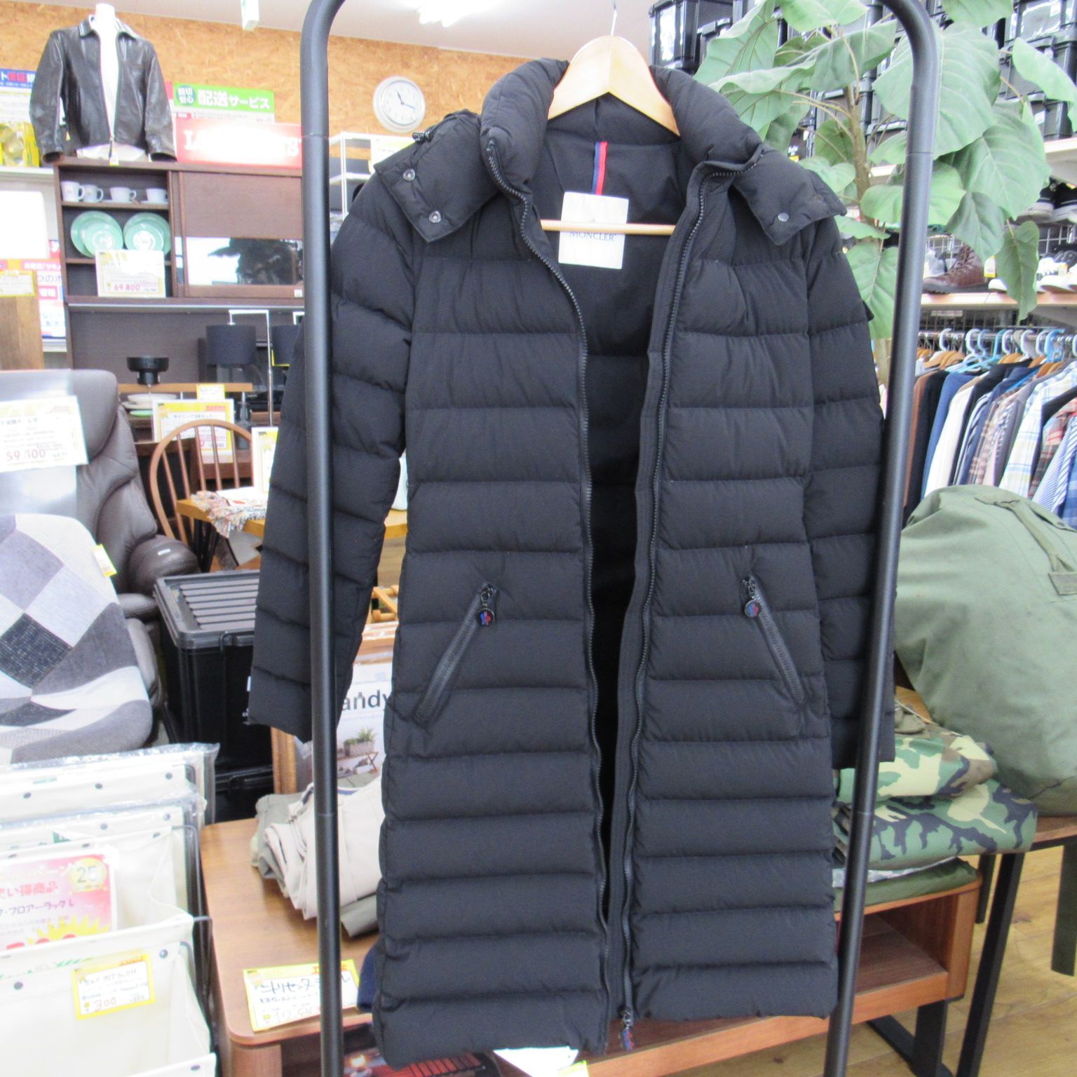 美品 モンクレール MONCLER ロングダウンコート 0サイズ Sサイズ相当 
