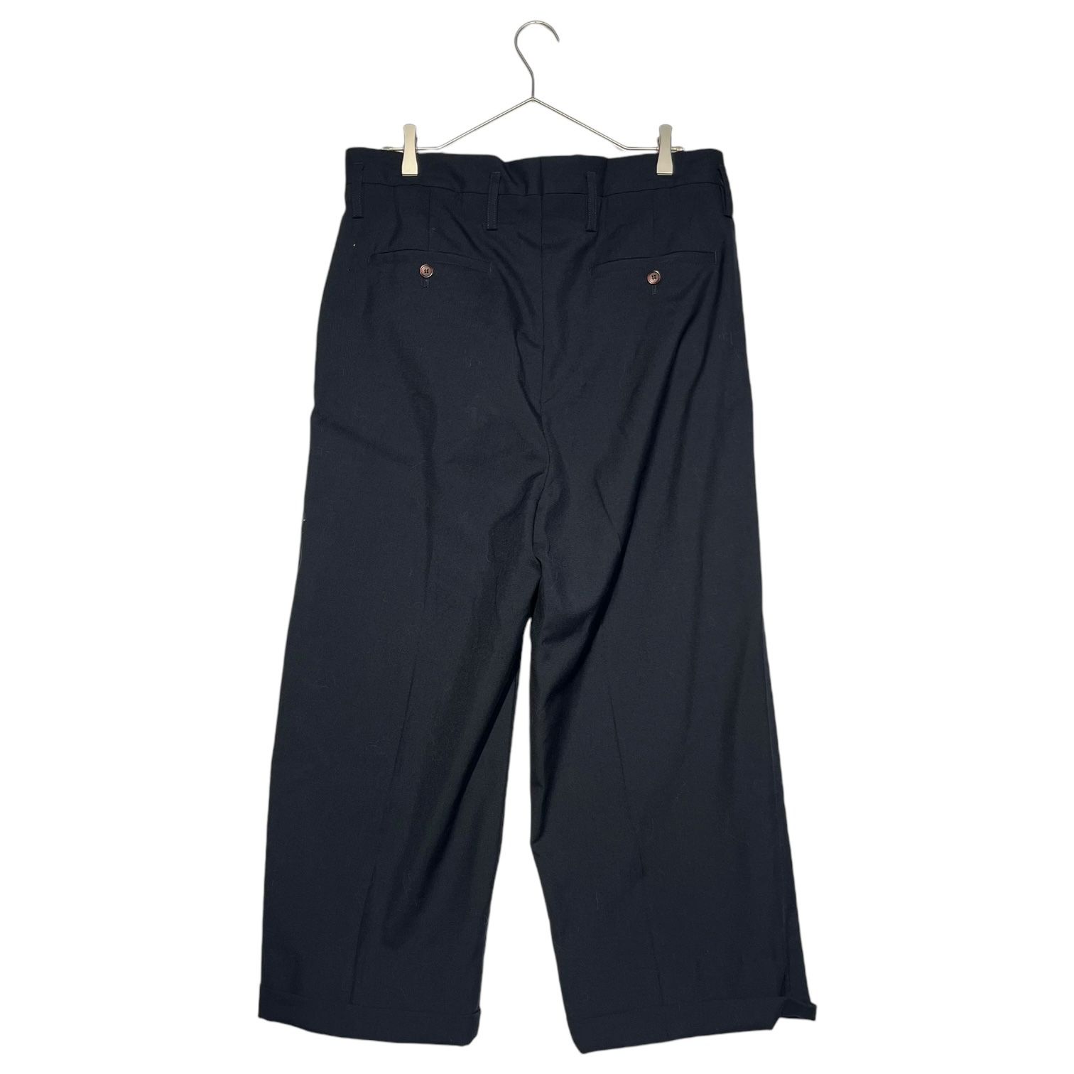 MARNI マルニ 18SS ウールトロピカルワイドスラックスパンツ ネイビー