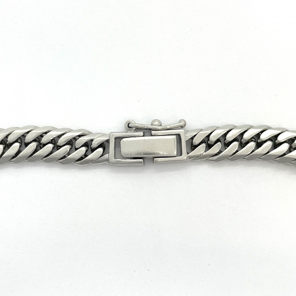 5khe020】喜平 ブレスレット Pt850 プラチナ 6面 ダブル 18.4cm 20.2g  