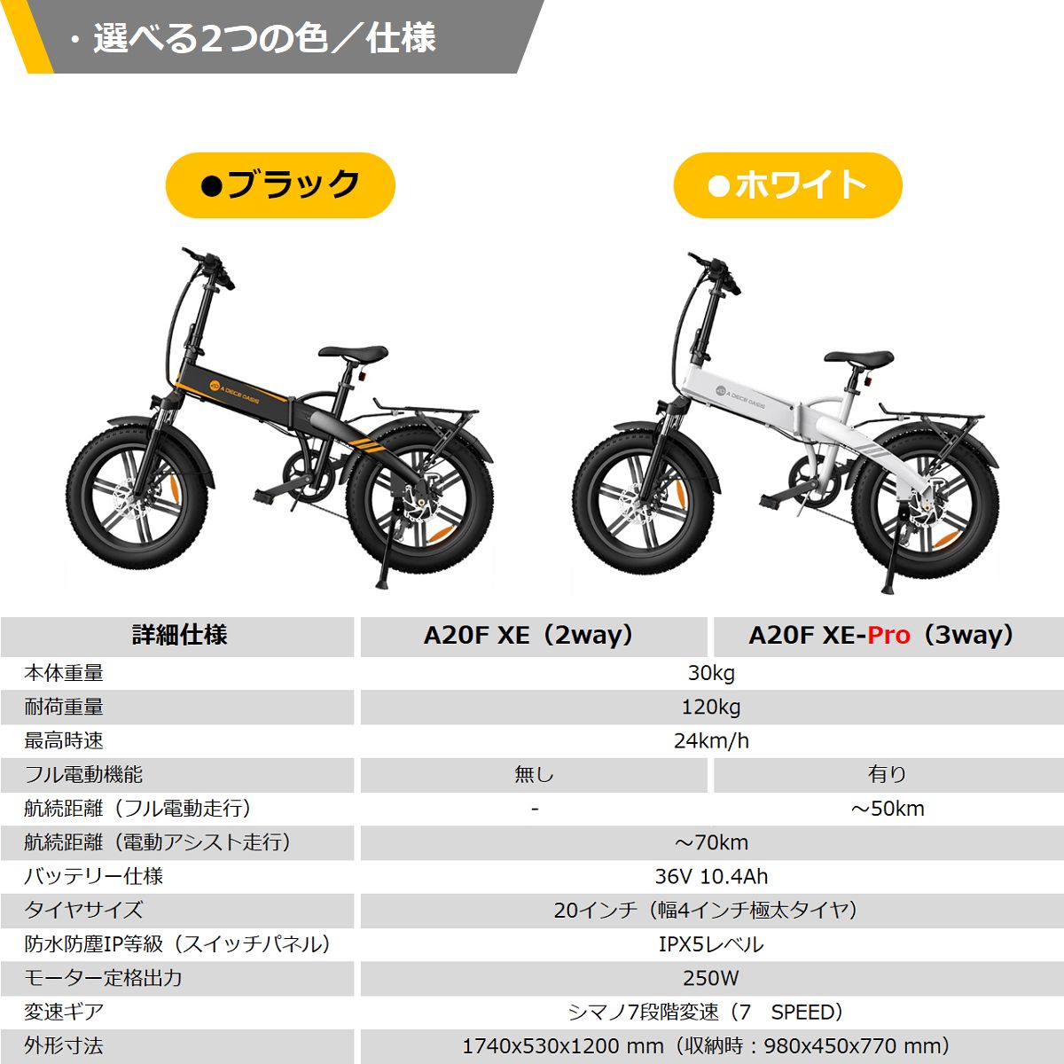 ADO A20F XE】電動アシスト自転車 公道走行可 普通自転車 折りたたみ xiaomi ADO A20F 電動自転車 ブラック 本体 持ち運び  ファットバイク 極太タイヤ 20インチ Air20 ホワイト ブラック - メルカリ