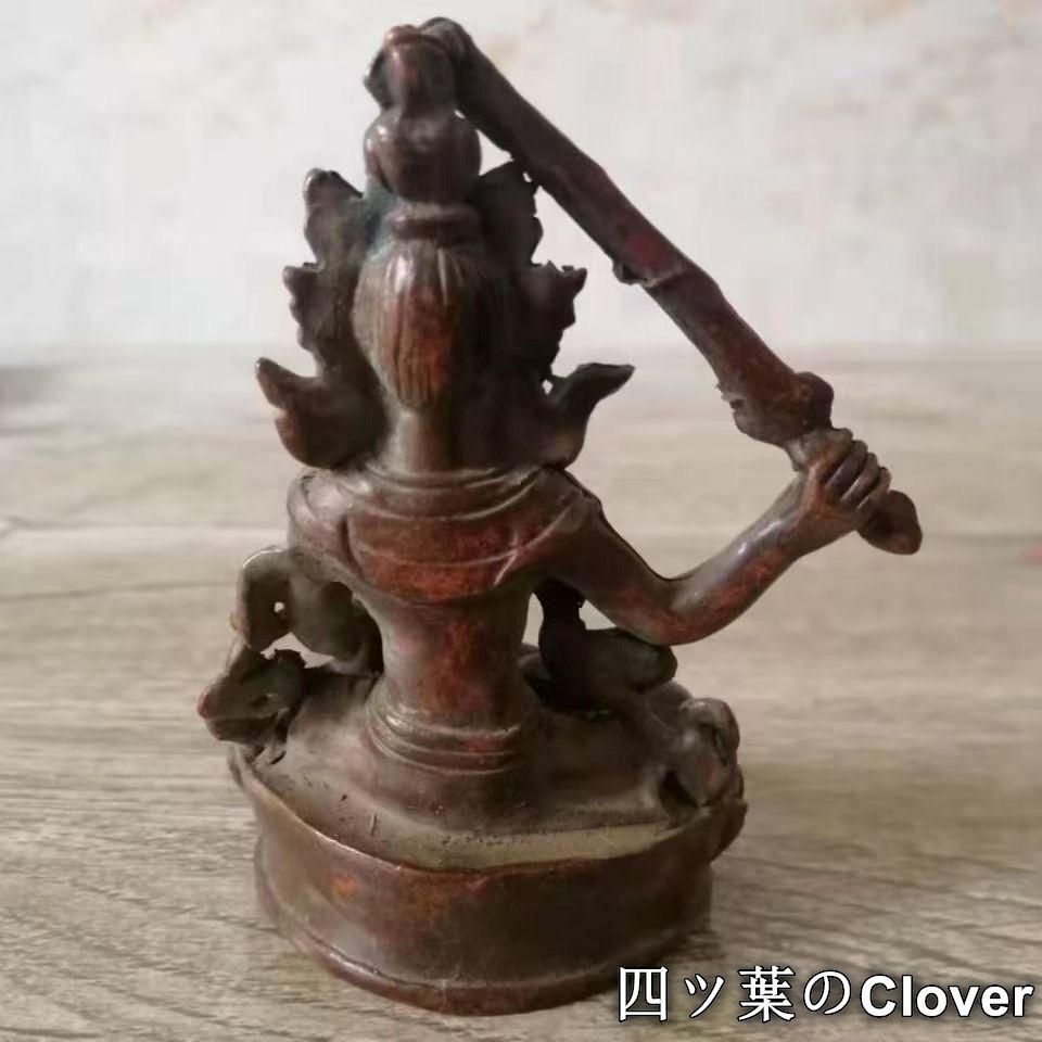 仏教美術 文殊菩薩仏像 奉納仏像 鎮宅 辟邪 開運 工芸品 置物 銅器 仏像