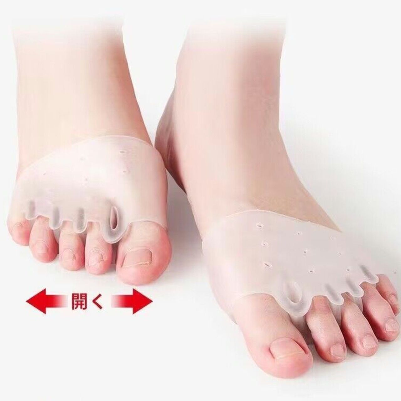 足裏保護パッド 足指サポーター 5本指対応 シリコン製 左右