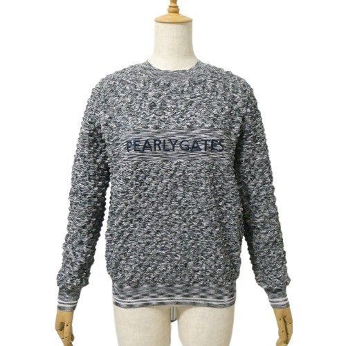 2023 パーリーゲイツ 美品 凹凸編み ニット セットアップ グレー系