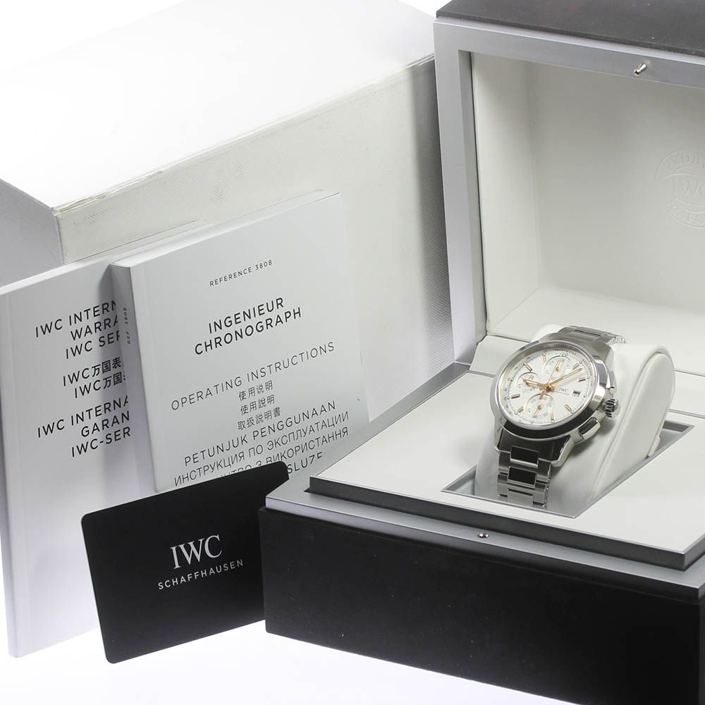 IWC IWC SCHAFFHAUSEN IW380801 インヂュニア デイト クロノグラフ 自動巻き メンズ美品箱・保証書付き_669909 -  メルカリ