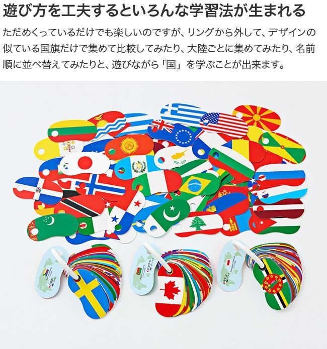 戸田デザイン研究室 リングカード せかいじゅうの国旗(知育 カード 世界中の国旗 国 国旗 旗 おやこ 子ども こども 子供 学習 学ぶ 学べる 5歳 5才 男の子 女の子)