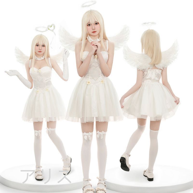 ハロウィン コスプレ 天使 デビル エンジェル 悪魔 衣装 豪華 セット