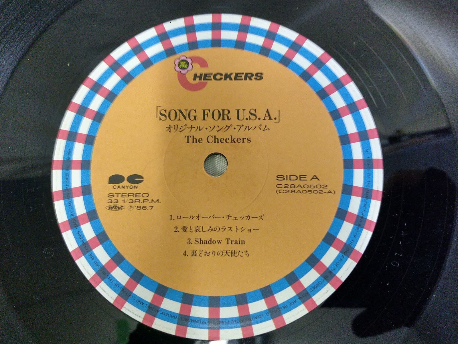 LPレコード629】チェッカーズ／SONG FOR U.S.A オリジナル・ソング