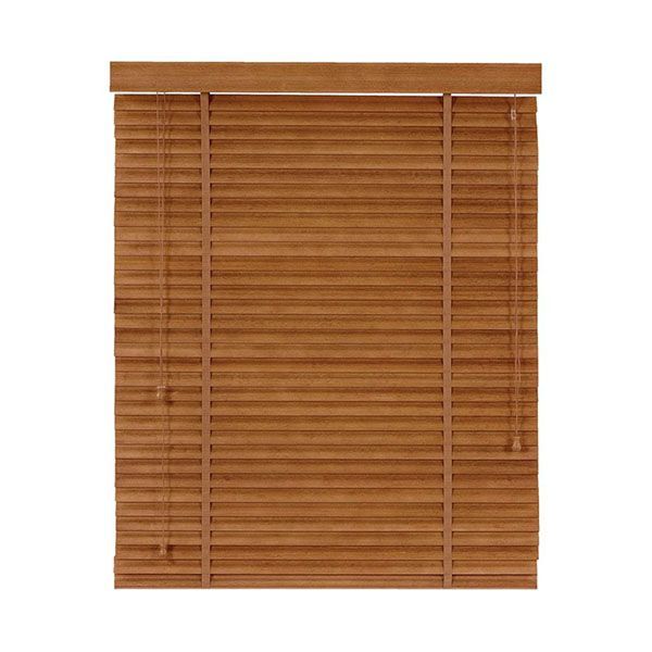 大島屋 バンブーS字ブラインド クラシカルウェーブ 室内用 012 ブラウン 約88×108cm