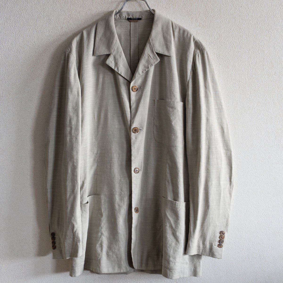 品 HERMES リネン×レーヨン ジャケット 52 エルメス 25100027