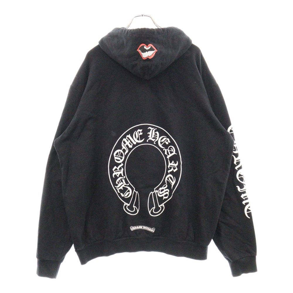 CHROME HEARTS (クロムハーツ) ×MATTY Chomper Horseshoe Hoodie マッティボーイ チョンパーホースシューフーディ プルオーバーパーカー ブラック