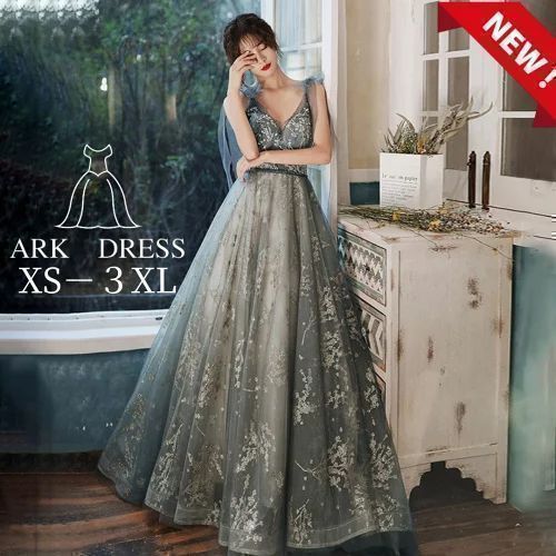 豪華Aラインロングドレス演奏会ステージ誕生日二次会パティーキャバ嬢