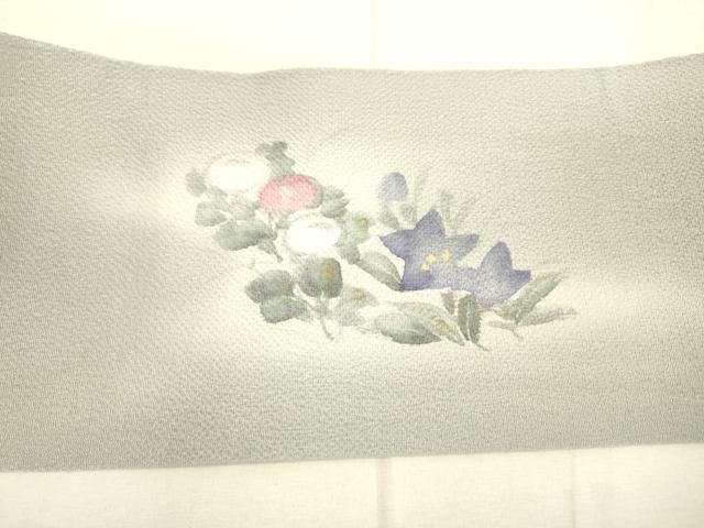 Ivy✺美品 正絹 花草文 トールサイズ 振袖 着物 A1755 振袖 身丈165cm 裄丈68cm L 袷 桜 梅 銀通し 絞り 茜色 正絹 美