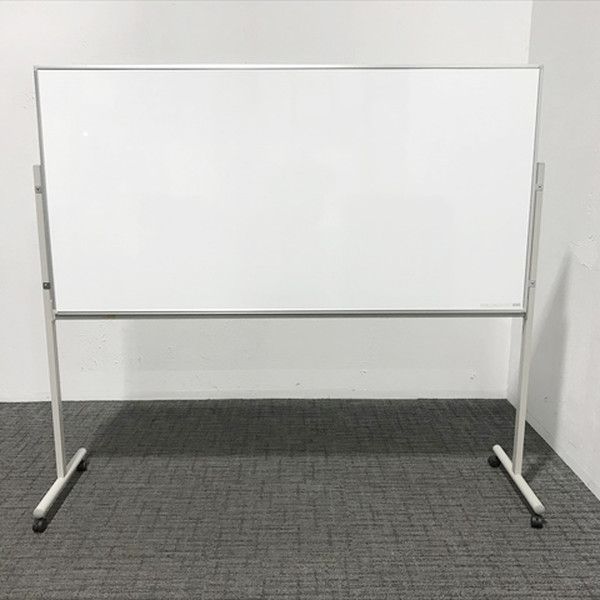 ホワイトボード 脚付 片面式 グレー